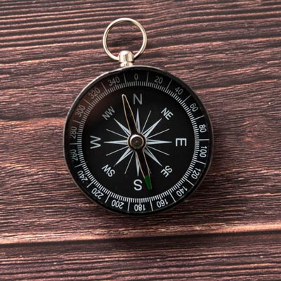 photo of a compass